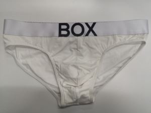 Briefs tal-Irġiel tal-Qoton Kulur Abjad Bil-Logo Tiegħek