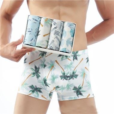 Ħwejjeġ ta 'taħt tal-irġiel Stampa Diġitali Boxer Briefs tal-irġiel mingħajr saldatura